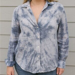 Grayson by Frank & Eileen The Hero Button Up Tie Dye Blue Gray Size 01 US XS N